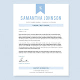 Baby Blue Web Designer CV Resume, Cover Letter & References Template Package