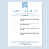 Baby Blue Web Designer CV Resume, Cover Letter & References Template Package