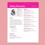 pink cover letter template