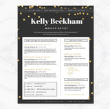 girly resume template