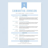 Baby Blue Web Designer CV Resume, Cover Letter & References Template Package