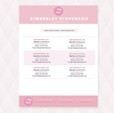 pink cv template