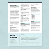 blue cv resume template