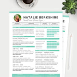 green resume template